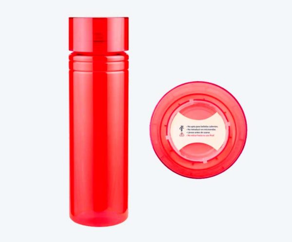 Cilindro plástico Rojo 1000 ml