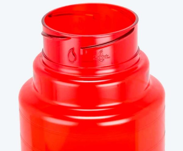 Cilindro plástico Rojo 1000 ml