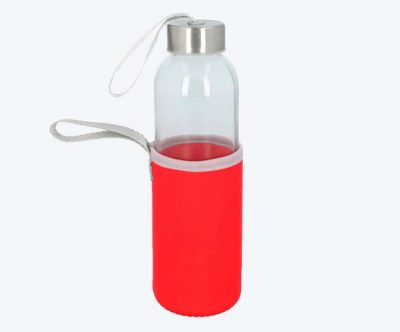 Cilindro vidrio rojo